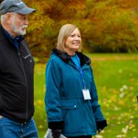 group walking on tour